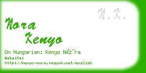 nora kenyo business card